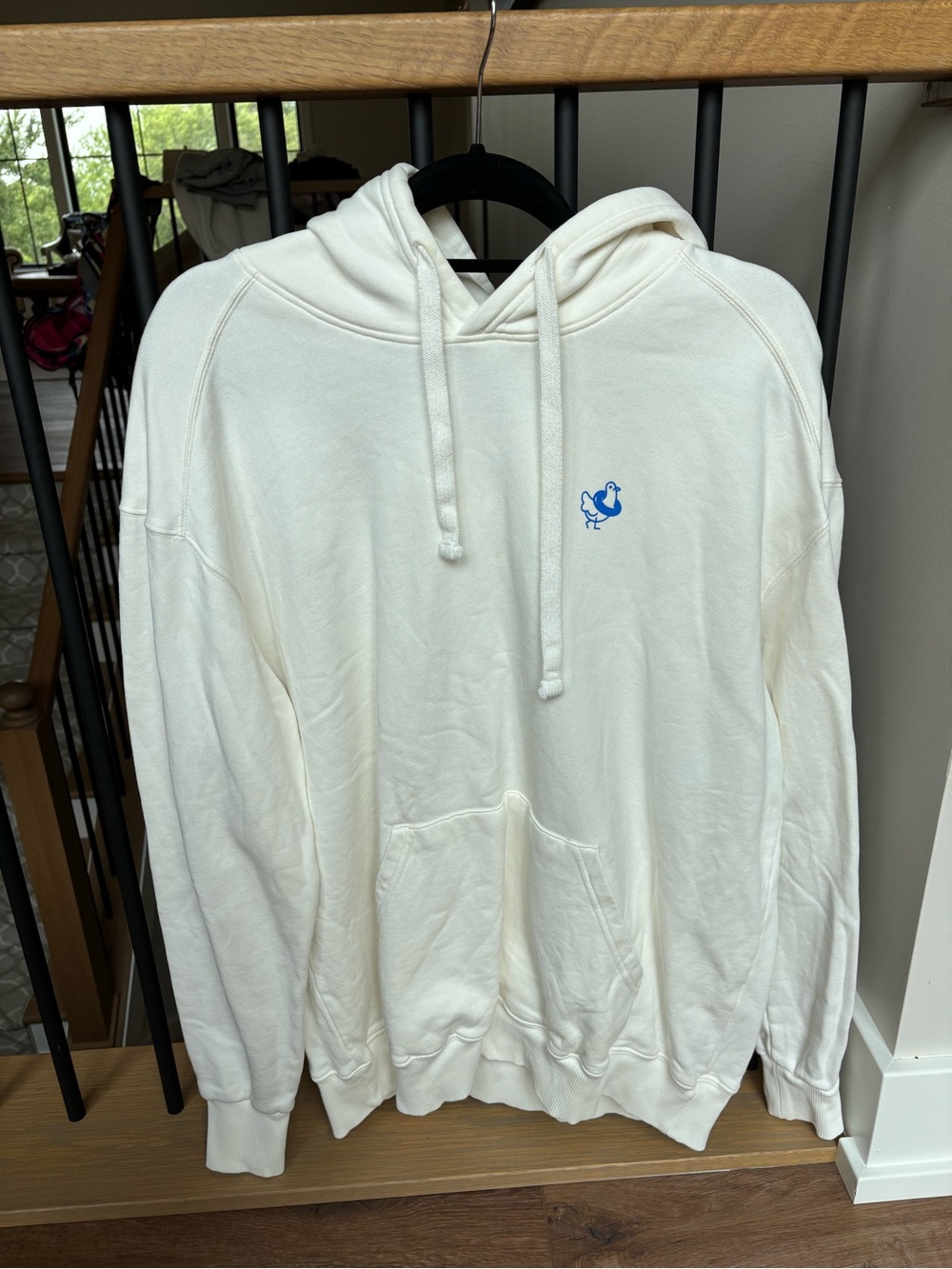 Public Pool NWOT White Heavyweight Hooded Sweatshirt with Graphic Design Unisex